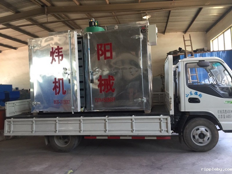 Drying equipment, specifically designed for food, is currently being loaded onto trucks