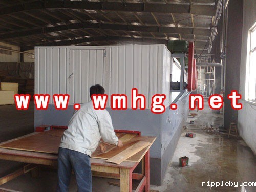 Wood veneer dryer